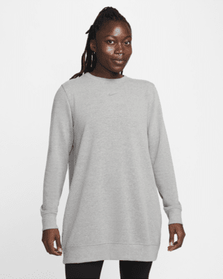 Nike Dri FIT One Women s Crew Neck French Terry Tunic. Nike